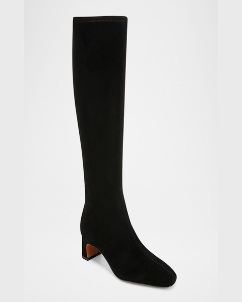 Saira Suede Kitten Knee Boots