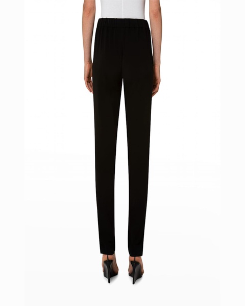 Mike Split-Hem Crepe Pull-On Pants