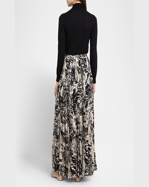 Clea Rainforest Excellence Pleated Maxi Skirt