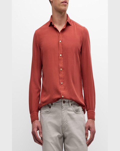 Men's Garment-Dyed Lyocell Sport Shirt