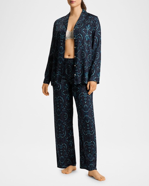 Marlene Baroque-Print Viscose Pajama Set