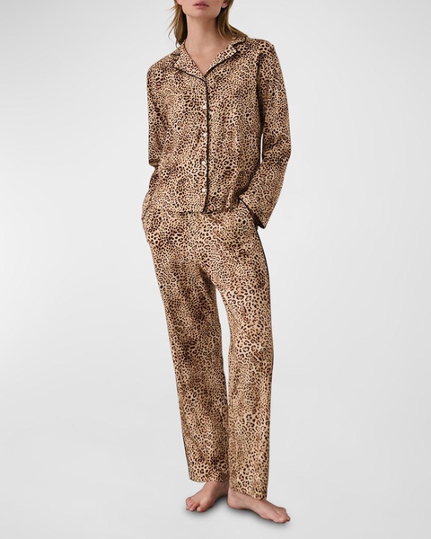 Cayla Animal-Print Cotton Pajama Set