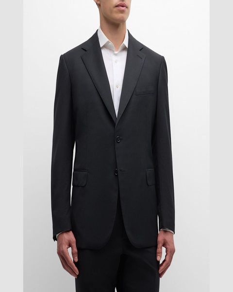 Men's Tonal Stripe Stretch Wool Suit