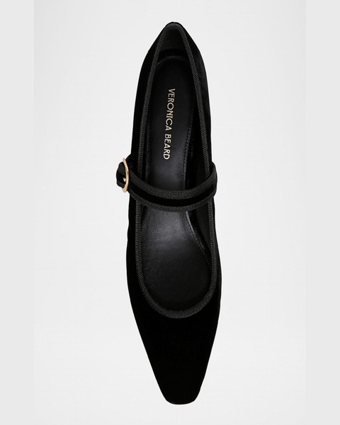 Cade Velvet Mary Jane Ballerina Pumps