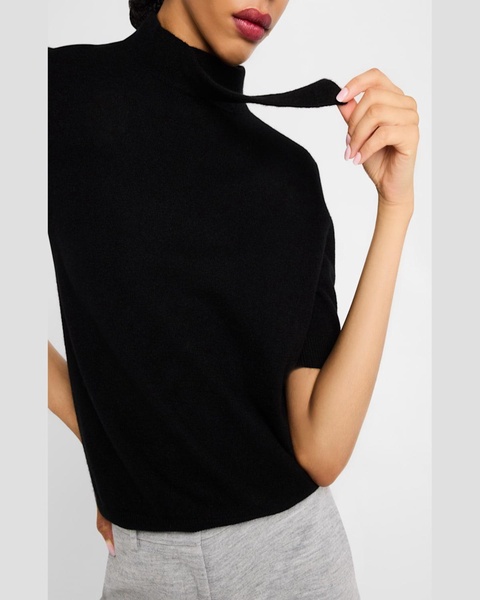 Cashmere Knit Top with Knot Detail