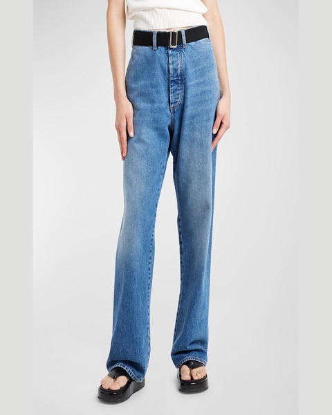 Denim Belted Trousers