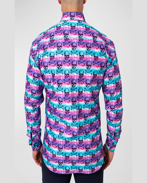 Men's Fibonacci SkullDye Sport Shirt