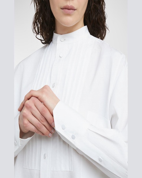 Bib-Front Button-Down Shirt