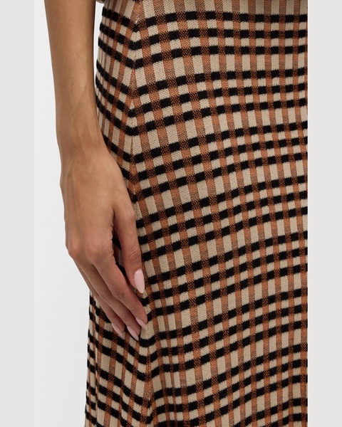 Amal Check Knit Maxi Skirt