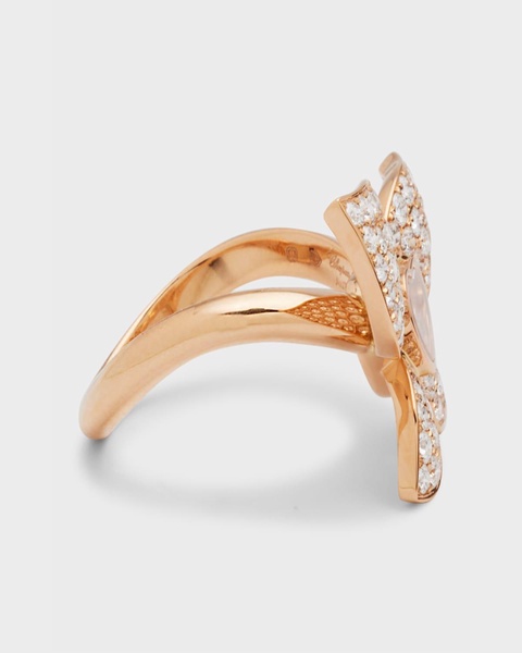 Happy Butterfly 18K Rose Gold Diamond Ring