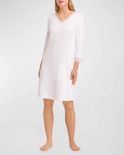 Moments Lace-Trim Cotton Nightgown