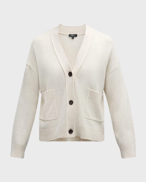 Lindi Wool Cashmere V-Neck Cardigan 