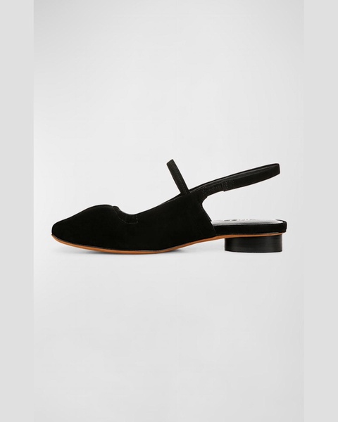 Venice Suede Slingback Ballerina Flats