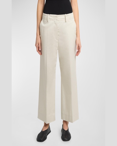 Amara Cotton Twill Suiting Cropped Pants 