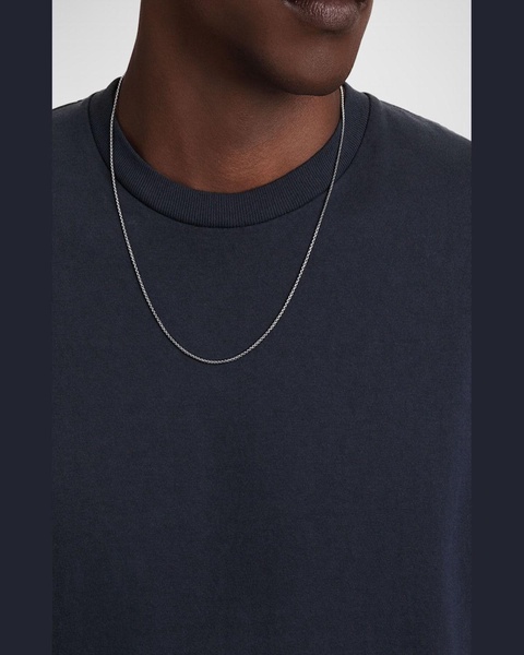 1.7mm Men's Box Chain Necklace in Silver