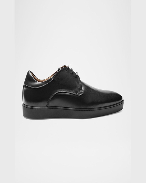 Men's Prato Leather Rubber-Sole Derby Shoes