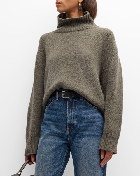 Omaira Funnel-Neck Wool Sweater