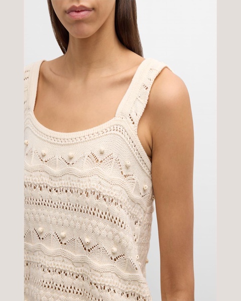 Jane Beaded Crochet Tank Top 