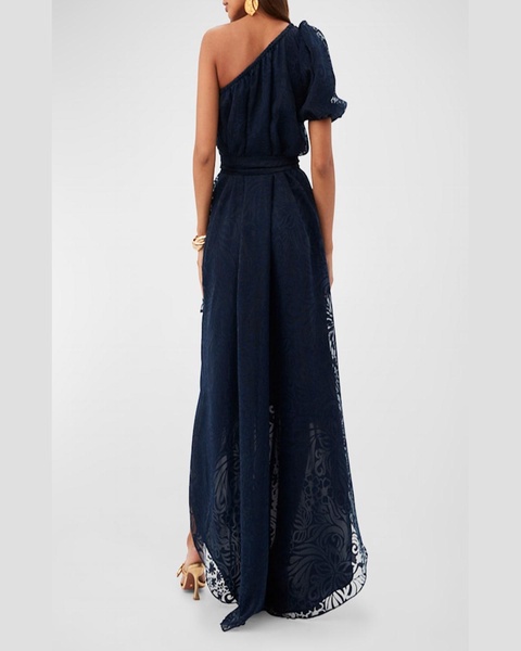 Afloat One-Shoulder High-Low Maxi Dress