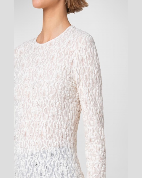 Stretch Cloque Lace Top