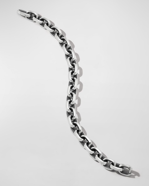 Men's Deco Chain Link Bracelet in Silver, 9.5mm