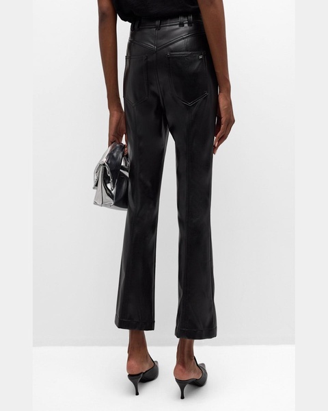 Wallace Faux Leather Bootcut Ankle Pants