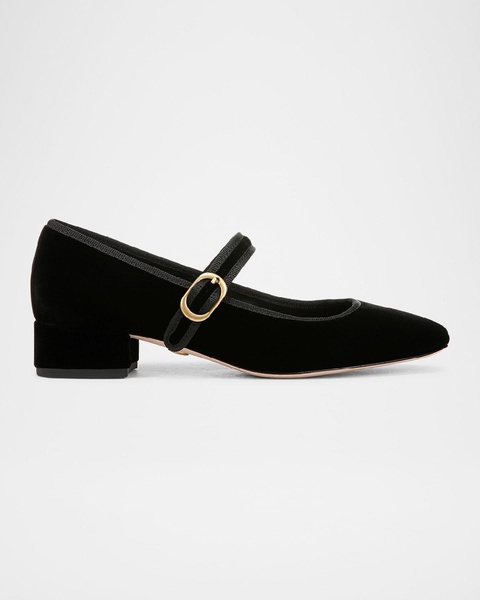 Cade Velvet Mary Jane Ballerina Pumps