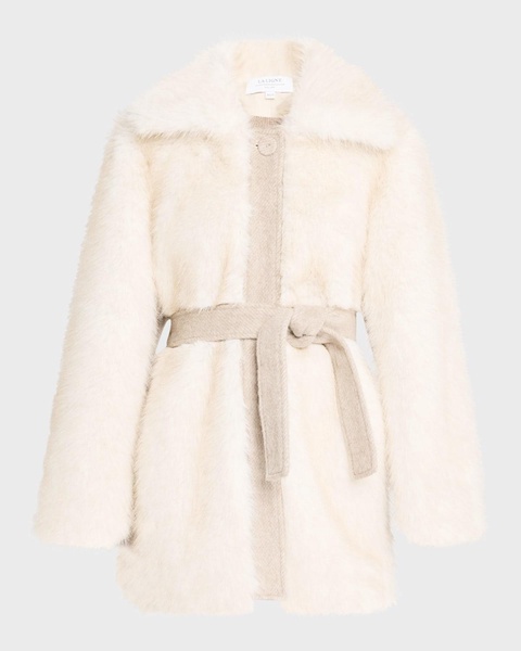 Belted Faux Fur Coat