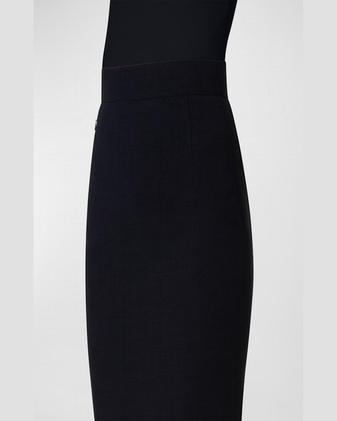 Wool Double-Face Midi Pencil Skirt