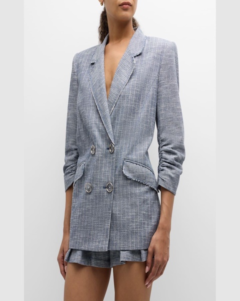 Lilianna Double-Breasted Stripe Blazer 