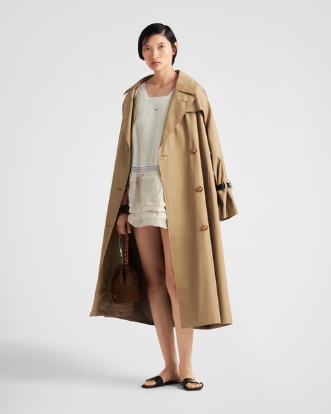 double-breasted trench coat