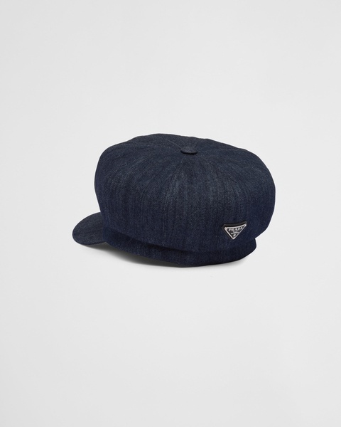 logo-plaque denim cap