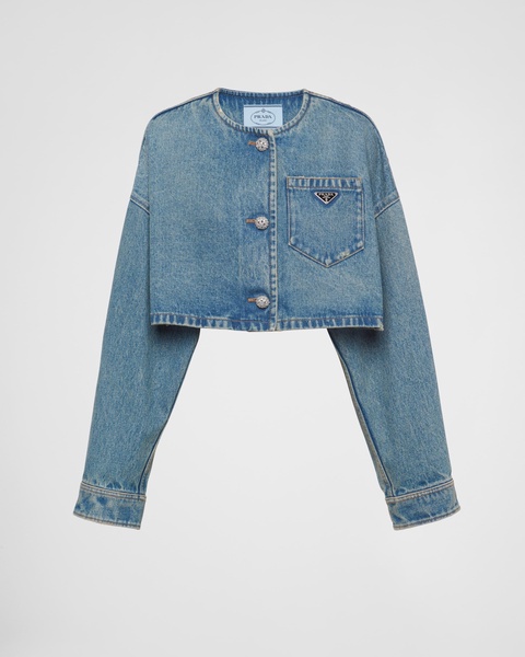 denim blouson jacket