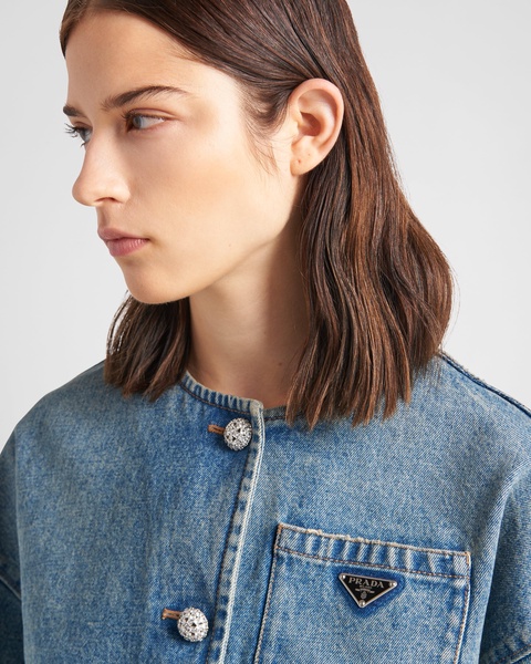 denim blouson jacket