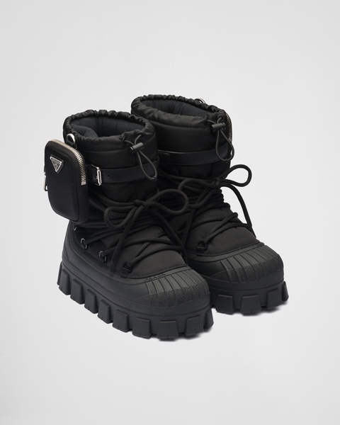 recycled nylon après-ski boots