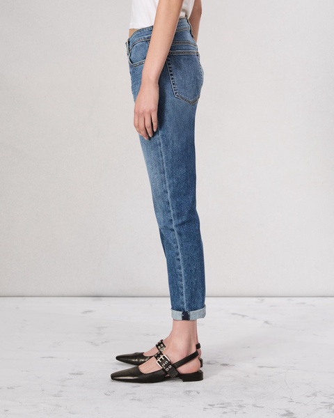 Dre Low-Rise Slim Boyfriend Ankle Jeans