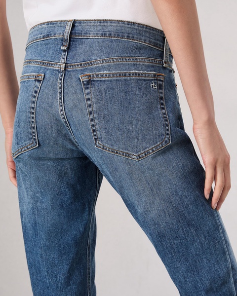 Dre Low-Rise Slim Boyfriend Ankle Jeans