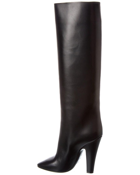 Saint Laurent 68 Tube Leather Knee-High Boot