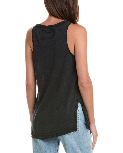 Free People Love Language Solid Linen-Blend Tank