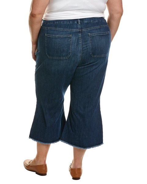 NYDJ Plus Patchie Major Wide Leg Capri Fanciful Jean