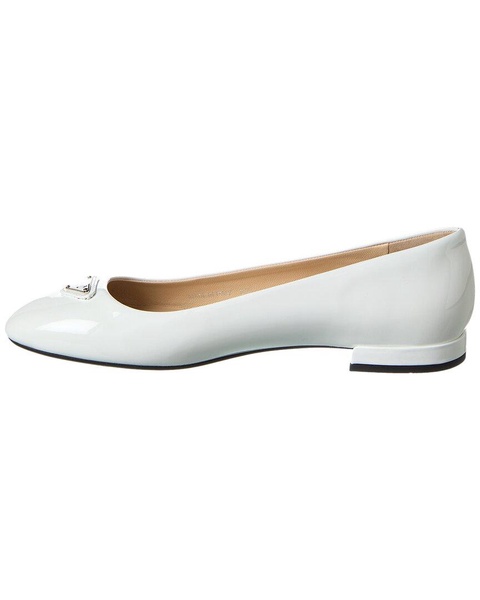 Prada Logo Patent Ballerina Flat