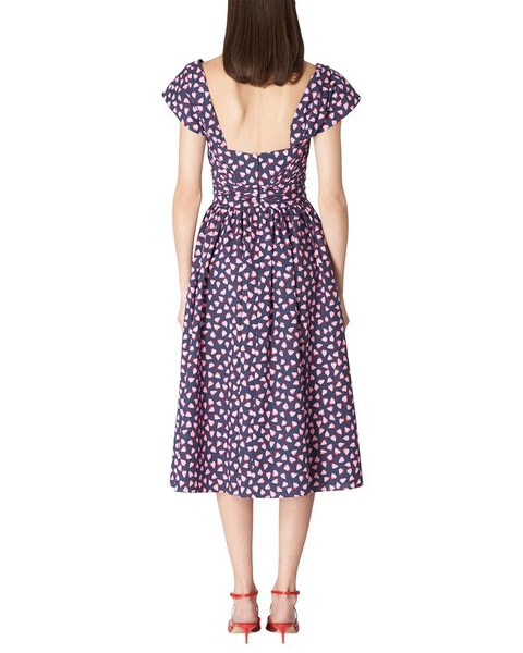 Carolina Herrera Gathered Bodice Midi Dress