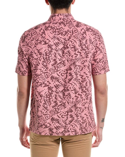 Ted Baker Barons Abstract Print Linen-Blend Shirt