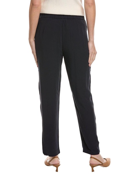 EILEEN FISHER High Waisted Silk Tapered Ankle Pant