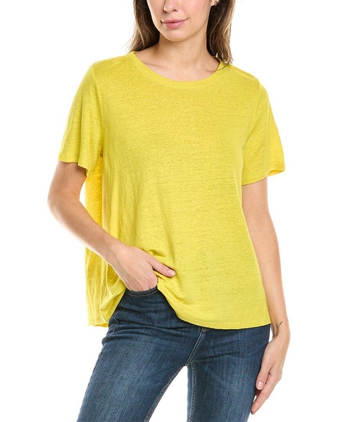 EILEEN FISHER Crewneck Linen T-Shirt