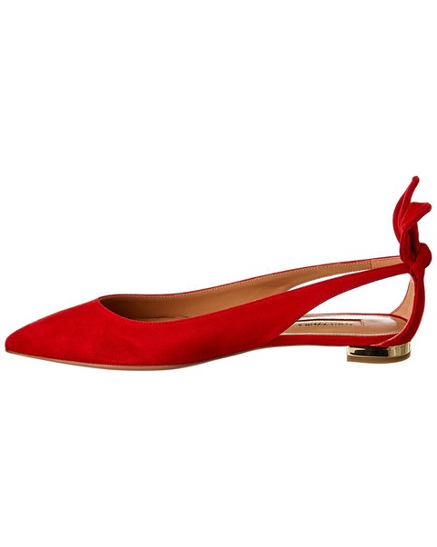 Aquazzura Deneuve Suede Flat