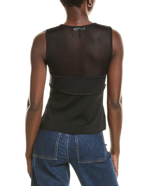 BCBGMAXAZRIA Sheer Yoke Top