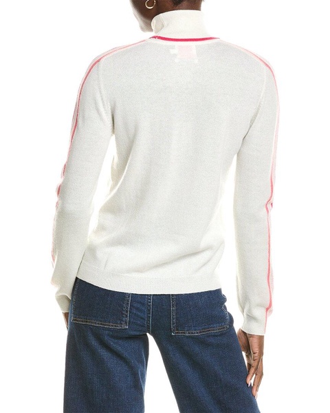 wool & cashmere-blend rainbow ski roll neck jumper