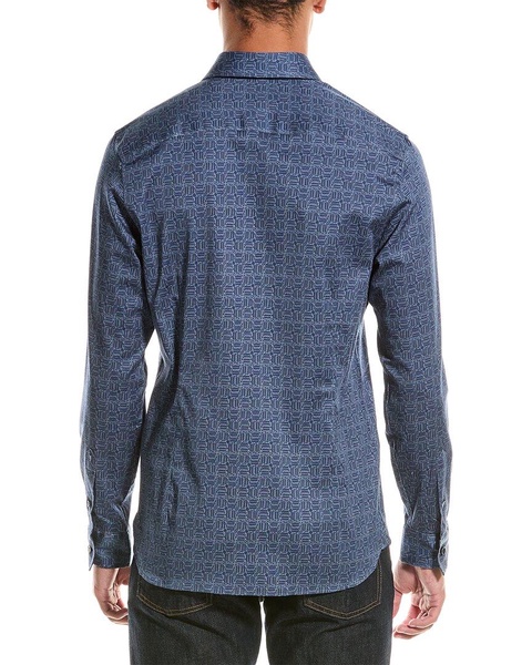 Ted Baker Line Geo Print Slim Fit Shirt