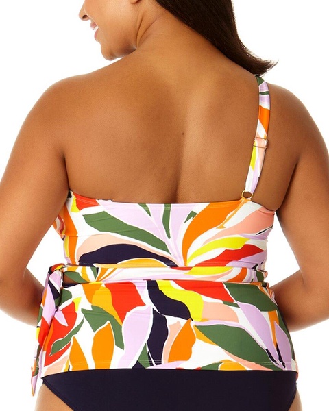 Anne Cole Asymmetrical Tie Side Tankini